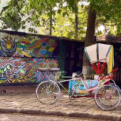 Streetscape in Kochi, India.