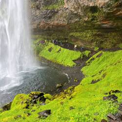 Walking behind Seljalandsfoss