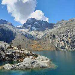 Laguna Churup. Zur kleinen Schwester, Churupita, haben wir es nicht geschafft.