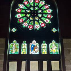Rose window at St Barnabas church