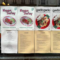 Menu at The Hood.