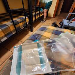 Cecilia (Spanish nurse) gave me some special bandaging (2nd skin) for my feet