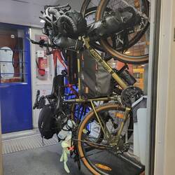 Fahrräder im Sauna-Zug nach Zakopane