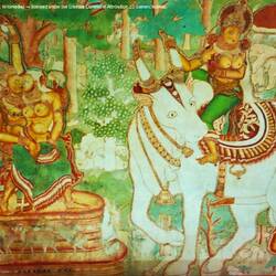 Wikipedia photo of one of the murals at the Mattancherry Palace Museum — Kochi, India.