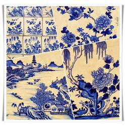 Chinese floor tiles at the Paradesi Synagogue ... Jew Town — Kochi, India.