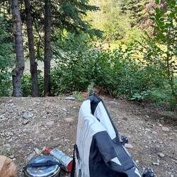 Abendessen vor der Trapper Cabin