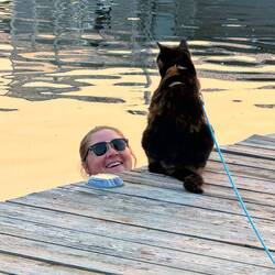 Luna was a real hit on the dock and with the kayakers