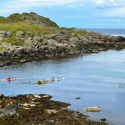 Picture taken by Stein's friend Helge Mikal as we paddled out of Ramberg