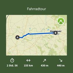 Ja Komoot mal wieder... Naja insgesamt sind es jetzt 2500 km mit dem Fahrrad und ~ 18-19k hm