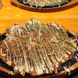 Okonomiyaki, one of our favourite meals