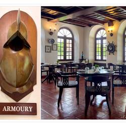 Our lunch venue at the Brunton Boatyard Hotel — Kochi, India.