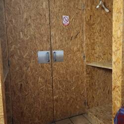 My cubicle shared with a girl from Croatia