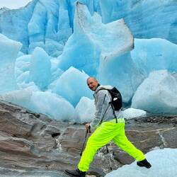 Dumme Aktion - das Eis war nass und sehr rutschig