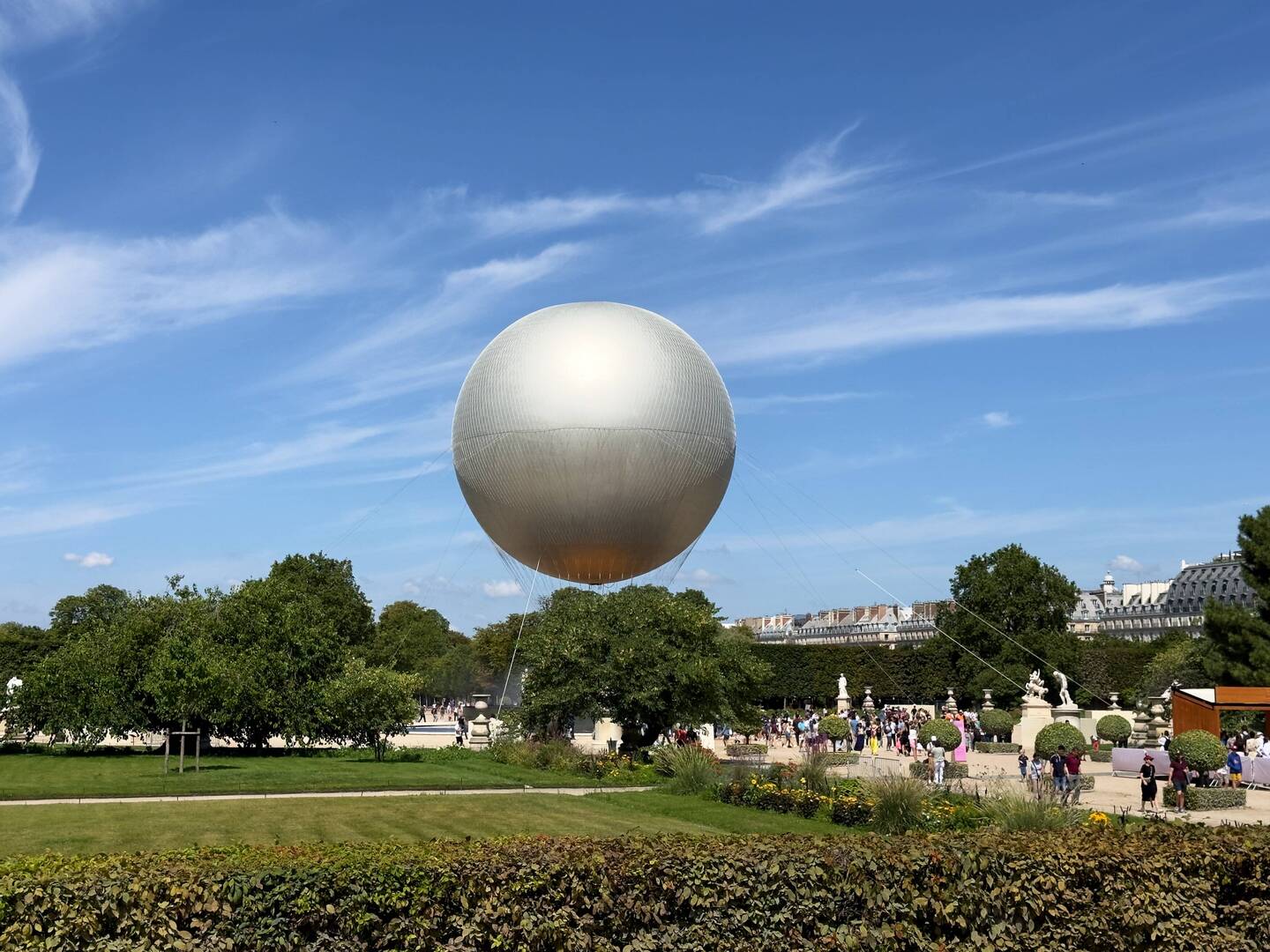 The Olympic Flame at Jardin des Tuileries near the grounds of The Louvre.
