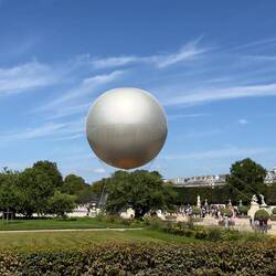 The Olympic Flame at Jardin des Tuileries near the grounds of The Louvre.
