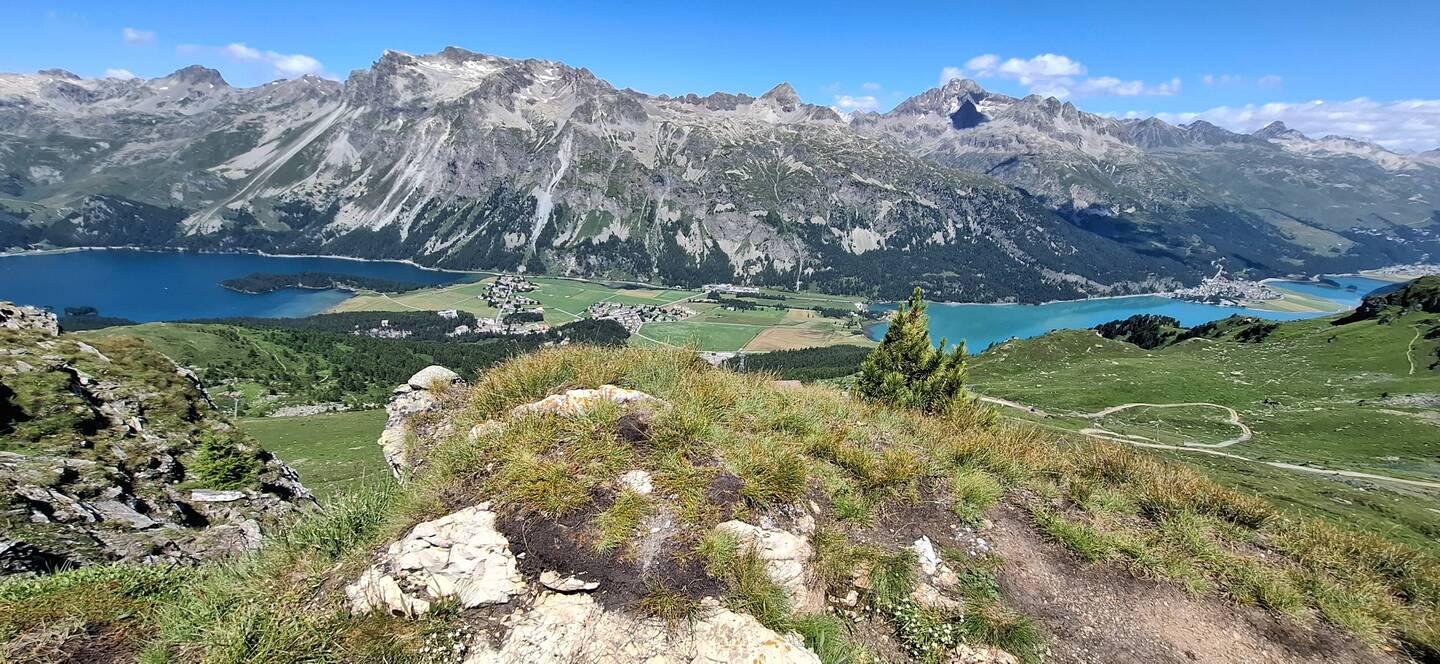 View down to the valley