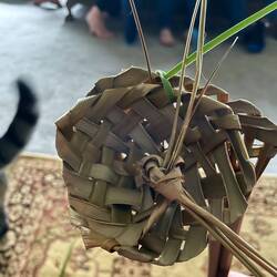 Dried version of the weaving