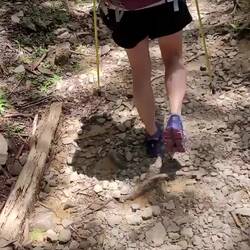 Lara, using her "bear bell"