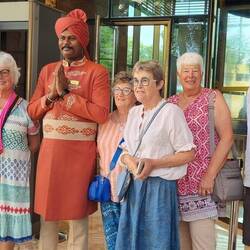 Our lovely footman at the Hotel