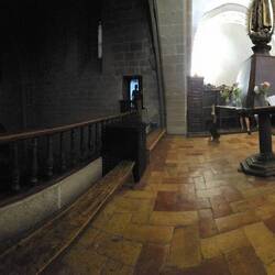 The balcony overlooking the church where we had "sharing" time