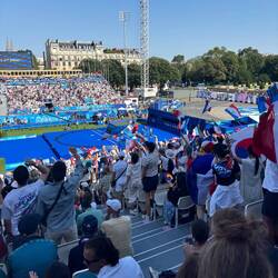 Enthusiasm and flag waving