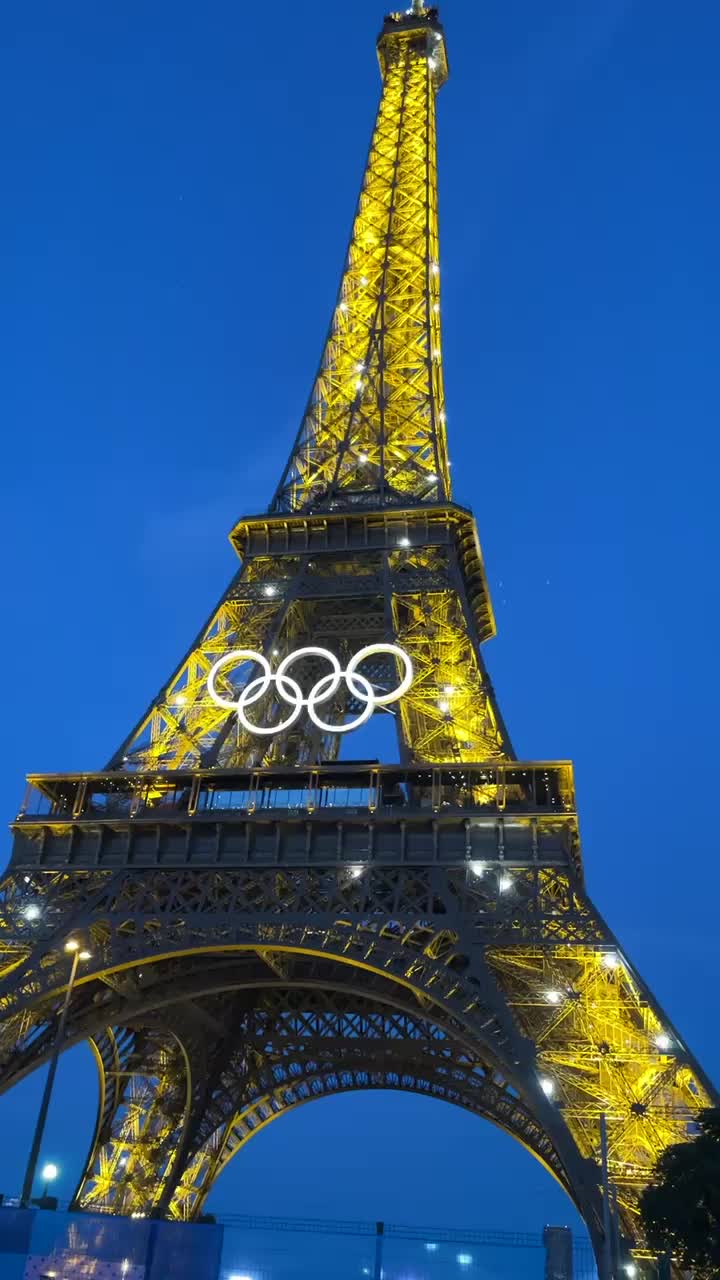 Eiffel Tower light show.