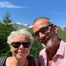 Im Hintergrund der Großglockner