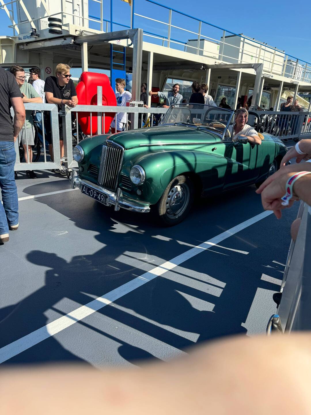 Cool car on the ferry on the way over to Het Hem