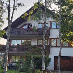 Blick auf dem Ost-Balkon (der West-Balkon war noch in praller Sonne)