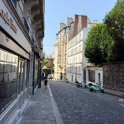 Street scenes in Montmartre.