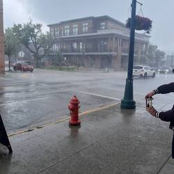 Heavy rainshowers in Whitefish