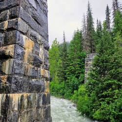 Trestles crossing river