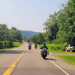 The route was beautiful: rolling hills, forest coverage, and countryside