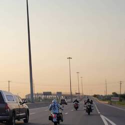 7am approaching the Skyway Bridge on the QEW Niagara
