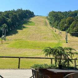 The track has a sled you can ride down. With a chair lift to the top.
