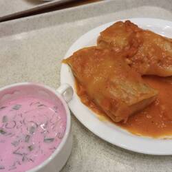 Šaltibarščiai und Kohlrouladen