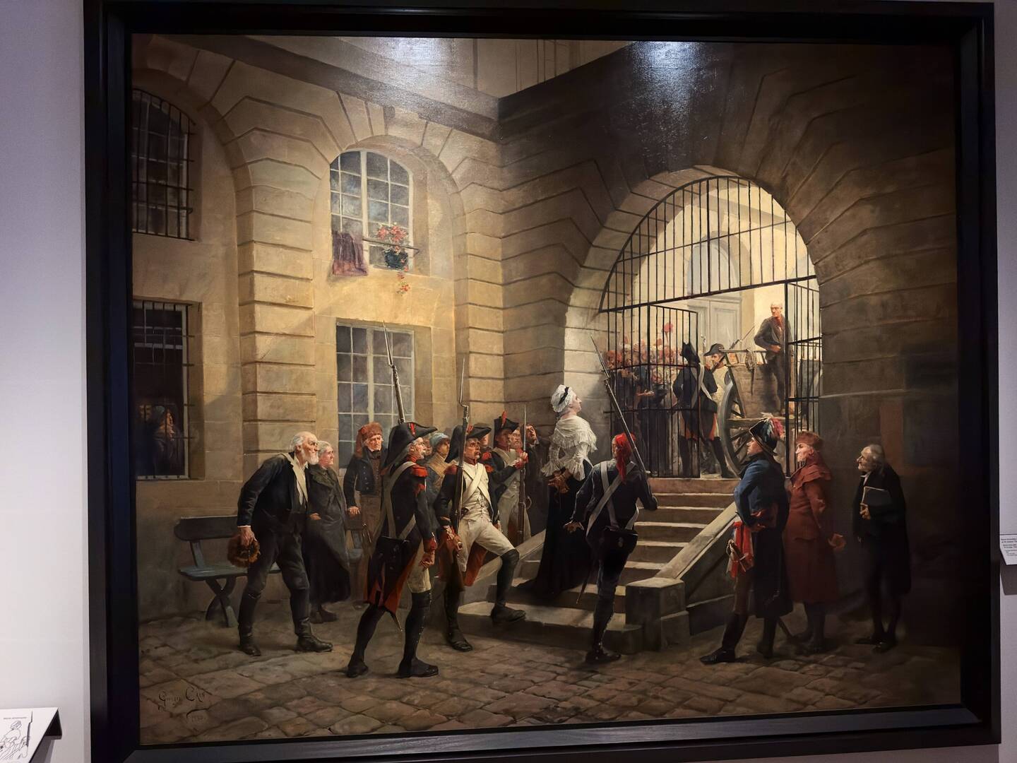 Painting of Marie Antoinette heading to her execution, Musee Carnavalet.