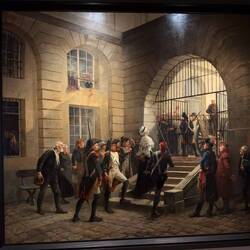 Painting of Marie Antoinette heading to her execution, Musee Carnavalet.