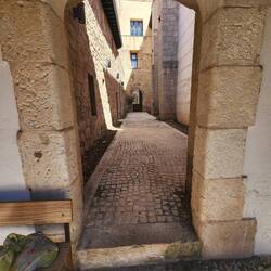 the "hallway" off the courtyard