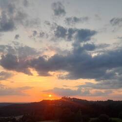 Abendhimmel bei Burg Leuchtenberg