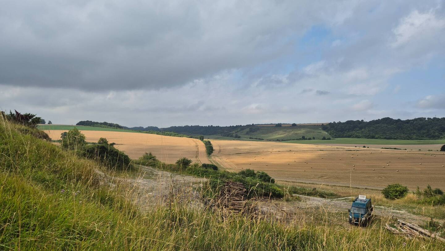 Stellplatz mit Aussicht im ehemaligen Steinbruch