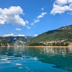 Plužine from the water