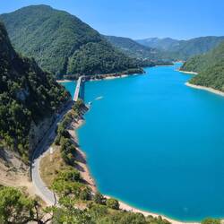 Leaving lake piva