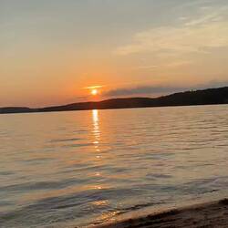 Sonnenuntergang am Medicine Lake