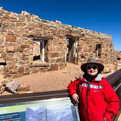 What's left of the old signal station/summit house (from 1882) — at the summit.