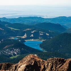 One of several North Slope reservoirs that are scattered around the Pikes Peak National Forest.