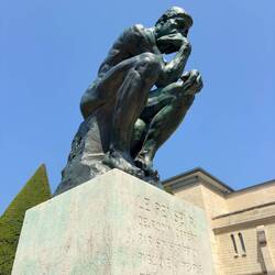 The Iconic The Thinker sculpture at Musee Rodin.
