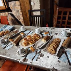 Breakfast that was put out the night before.