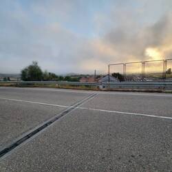 Sun peeking out from behind the clouds