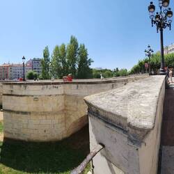 A huge bridge but a small river